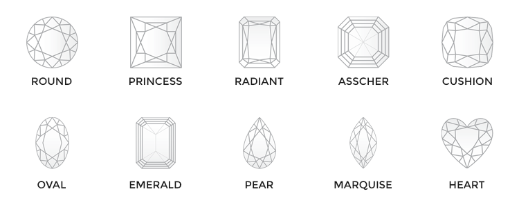 Diamond Shapes in Prattville, AL | Bryan Jewelry 