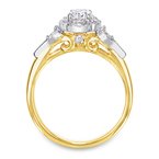 Beatrice two-tone gold, vintage-inspired diamond engagement ring