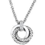 Alisa VHP 1384 D Sterling Traversa & Shiny Love Knot Pendant, Diamond Bail VHP 1384 D