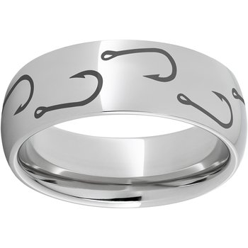 Serinium® Domed Band with Hook Laser Engraving