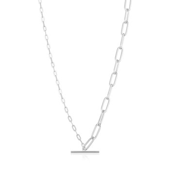 Mixed Link T-Bar Necklace 