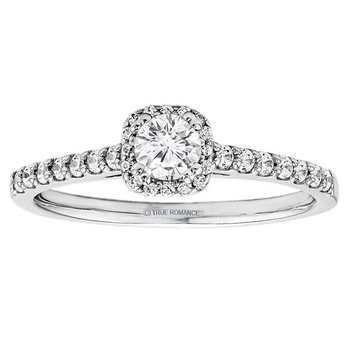 Round Cut Halo Diamond Engagement Ring