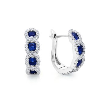 Leave It To Fate Sapphire and Diamond Hoop Earrings