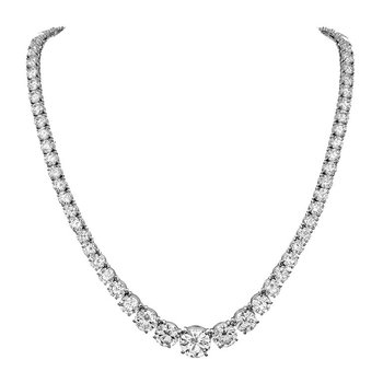 6.97 tcw. 17" Graduated Necklace (G-I, SI2)