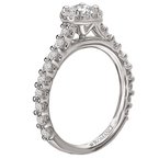 Romance Round Halo Semi-Mount Diamond Ring