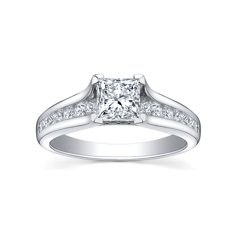 Maple Leaf Diamond Ladies Engagement Ring 