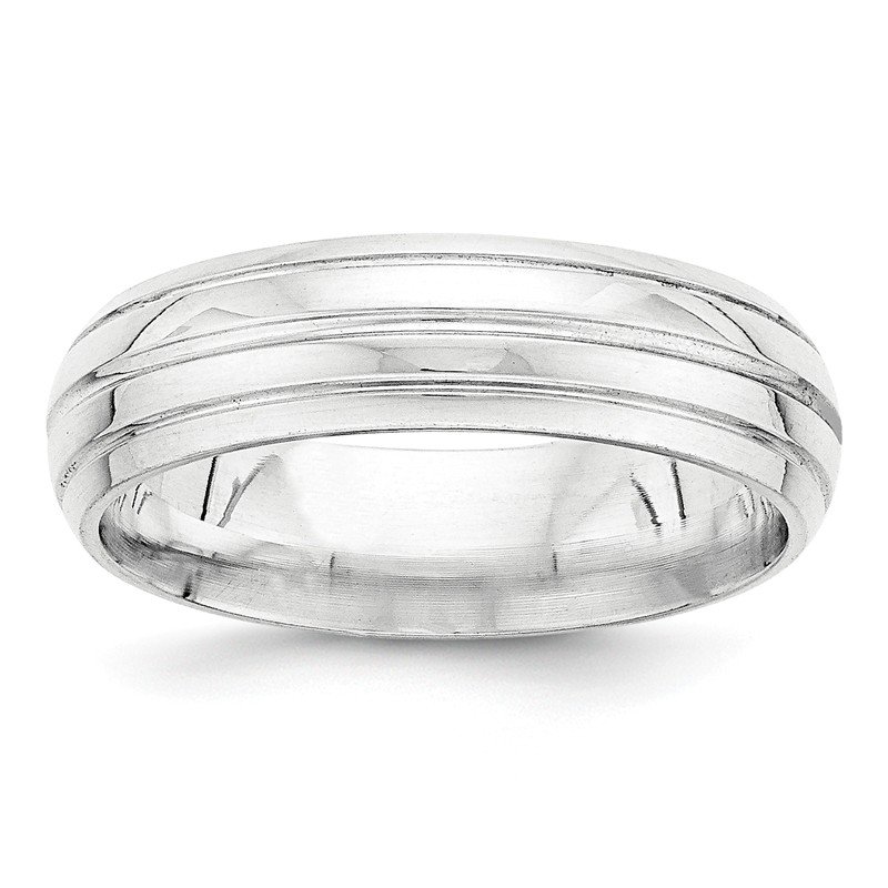 925 Sterling Silver 6mm Polished Fancy Band Size 13.5 Size-13.5 