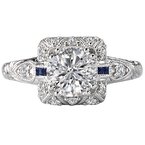 Romance Sapphire and Diamond Semi-Mount Ring
