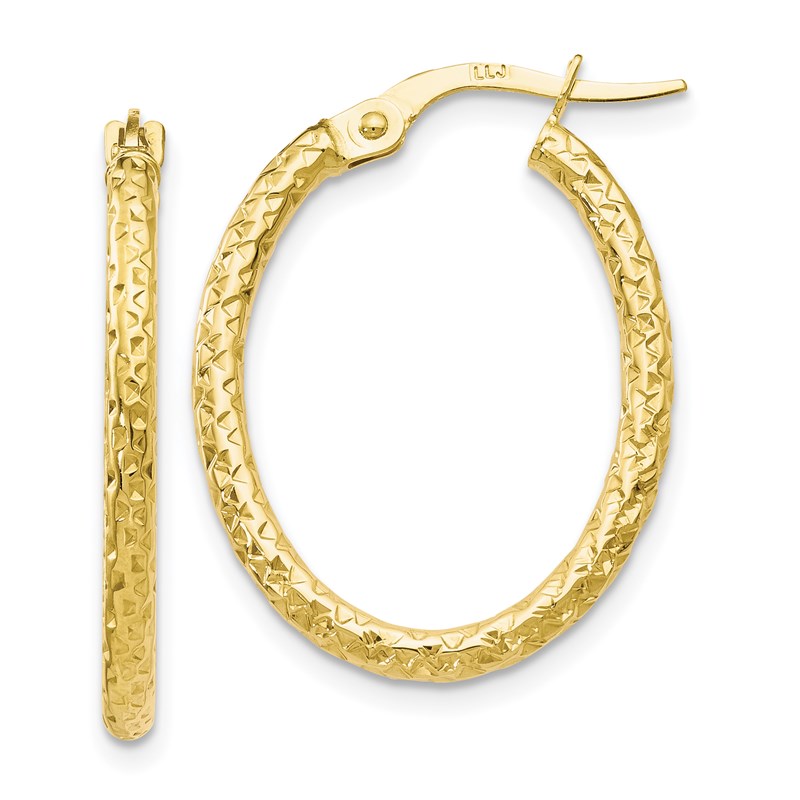 Jewel Tie 14k Yellow Gold Polished 3mm Round Hoop Earrings