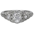 Romance Vintage Semi-Mount Diamond Ring