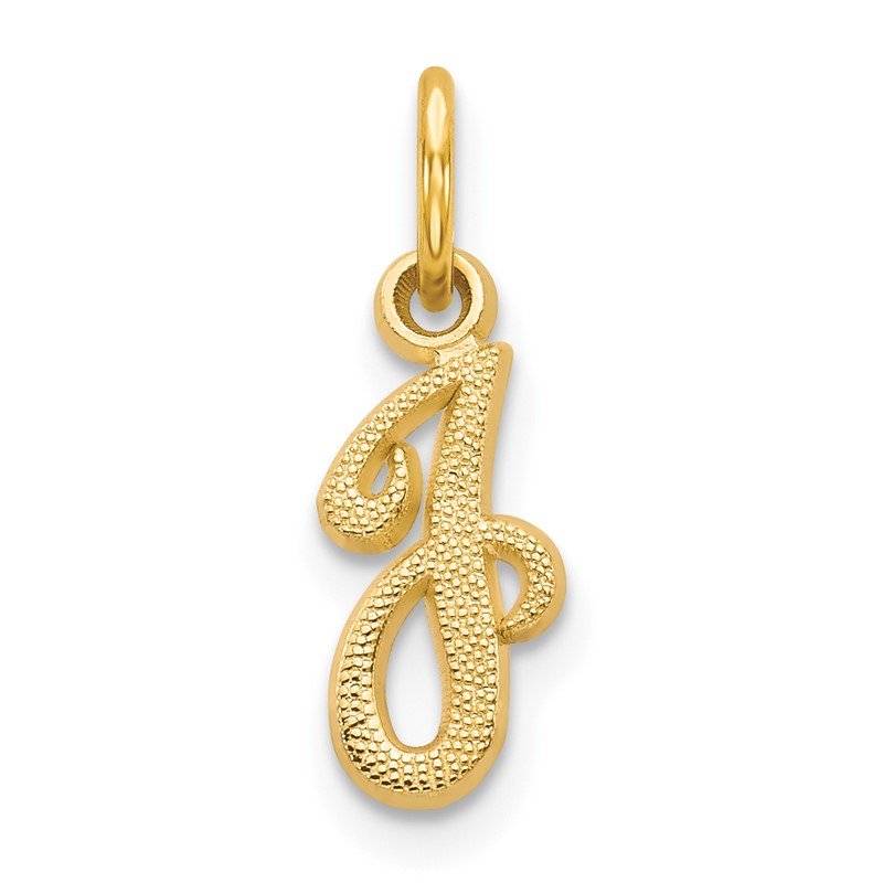 14K Yellow Gold 14ky Casted Initial N Charm 