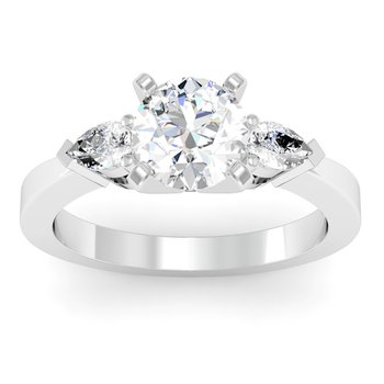 Classic Pear Shaped Diamond Engagement Ring