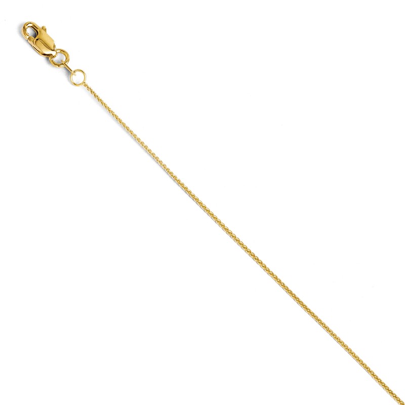 16 in Leslie's 14K .8 mm Diamond-Cut Square Spiga Chain 14 kt Yellow Gold Length