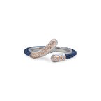 ALOR ALOR Blueberry Cable Passback Ring with 18kt Rose Gold &amp; Diamonds 02-24-1711-11