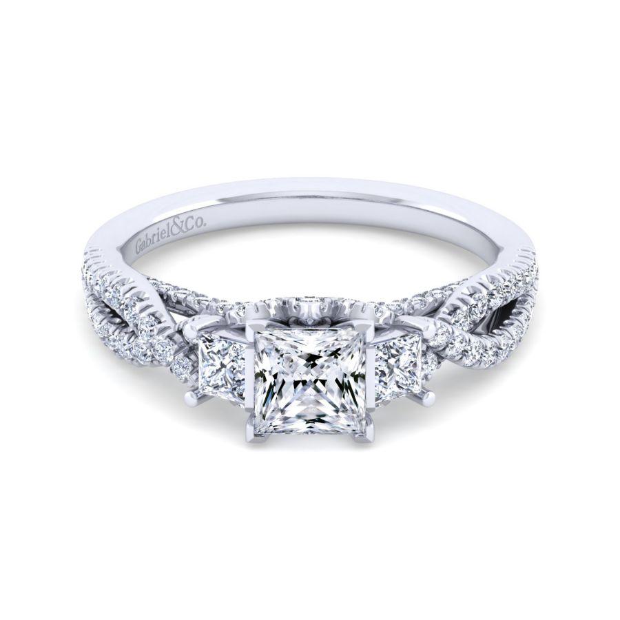Details about   1.66 Princess Cut Champagne Promise Bridal Wedding Designer Ring 14k White Gold 