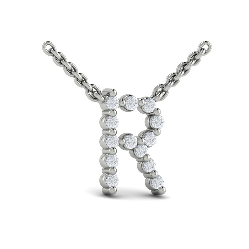 Vlora Diamond  Alphabet Pendant Necklace, R VP60003-R