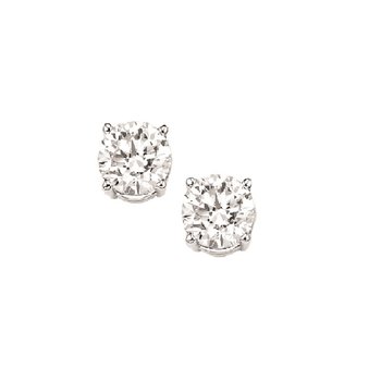 Diamond Stud Earrings in 18K White Gold (1/10 ct. tw.) I1/I2 - G/H