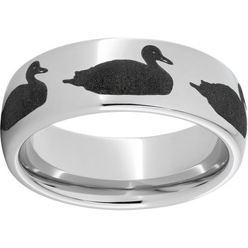 Serinium® Domed Band with Duck Laser Engraving