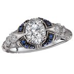 Romance Sapphire and Diamond Semi-Mount Ring