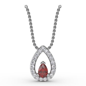 Tears of Love Ruby and Diamond Pendant