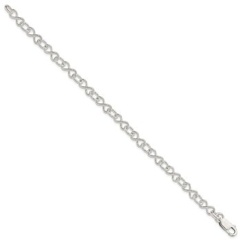 Sterling Silver Polished Fancy Link Bracelet