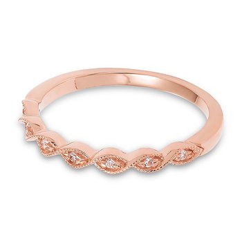 Rose gold and diamond stackable band
