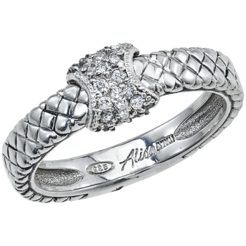 VHR 1513 D Sterling Traversa Band Ring, Diamond Hourglass