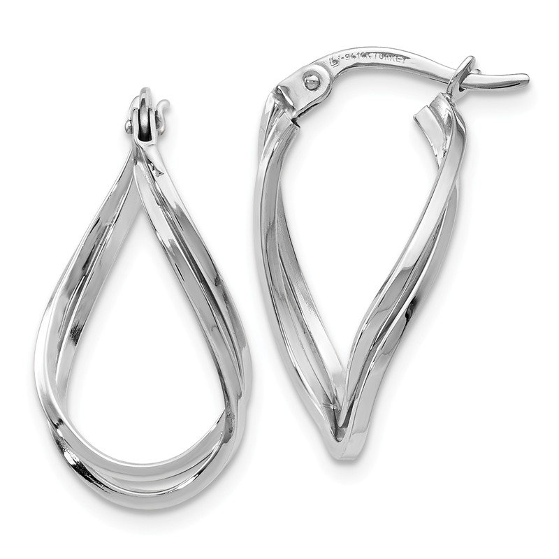 FB Jewels Solid Stainless Steel Polished W/Preciosa Crystal W/Jacket Post Earrings 