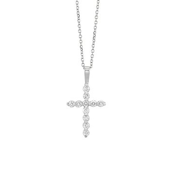 Diamond Classic Cross Pendant in 14k White Gold (¼ ctw)