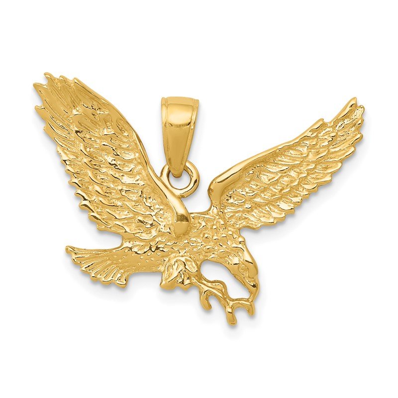 Details about  / 14K Yellow Gold Solid Polished Eagle Pendant C2440