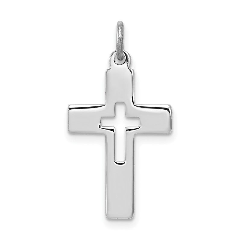 Sterling Silver Gold Plated Cross Charm