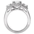 Romance 3 Stone Semi-Mount Diamond Ring