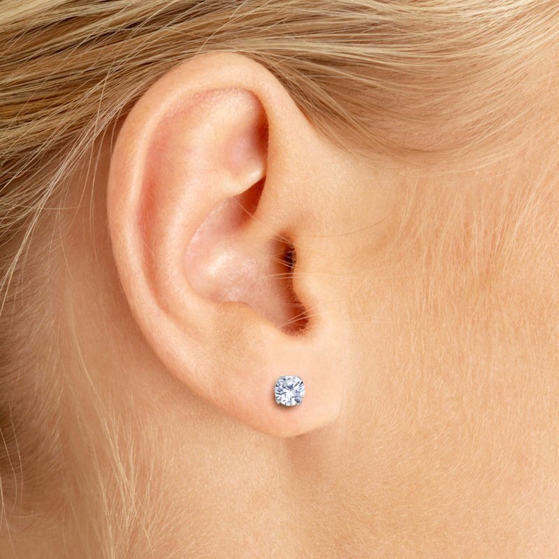 Color Merchants 14k White Gold 50 Ct Diamond Stud Earrings