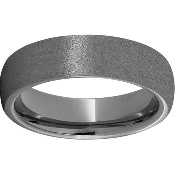 Rugged Tungsten™ 6mm Domed Band with Stone Finish