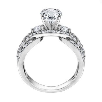 Diamond Crossover Engagement Ring