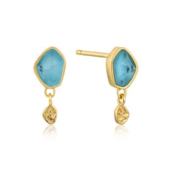 Turquoise Drop Stud Earrings