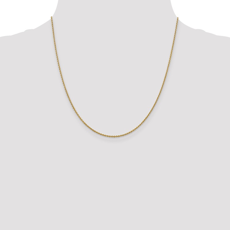 14k 1.4mm Solid Polished Cable Chain