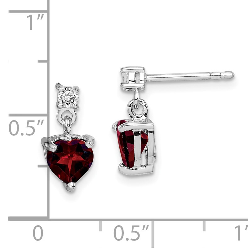 Details about   Topaz Drop Dangle Heart Earrings 14k White Gold Over Sterling Silver