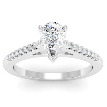 Cathedral Diamond Engagement Ring
