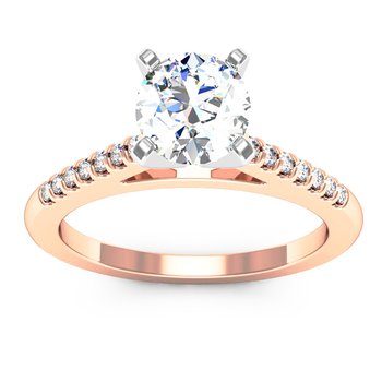 Cathedral Diamond Engagement Ring