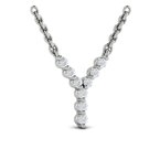 Vdora Diamond  Alphabet Pendant Necklace, Y