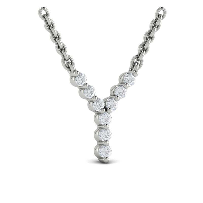 Vdora Diamond  Alphabet Pendant Necklace, Y