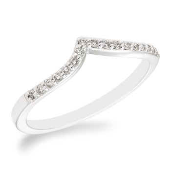 White gold, curved wedding band