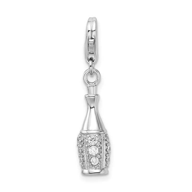 Beautiful Sterling silver 925 sterling Sterling Silver Rhodium-plated Small Initial I Charm 
