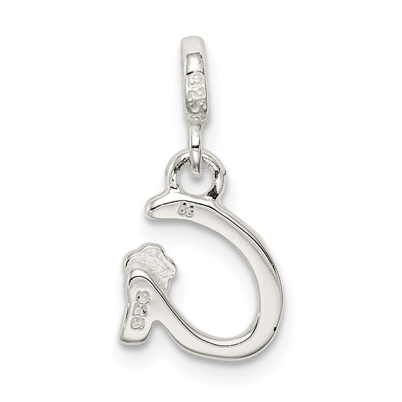 Sterling Silver Letter G with Enamel Pendant 