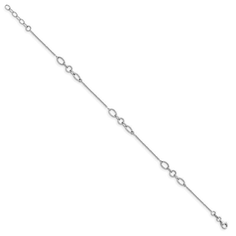 Sterling Silver Jewelry Anklets with Stations Anklets Solid 9 Anklet 
