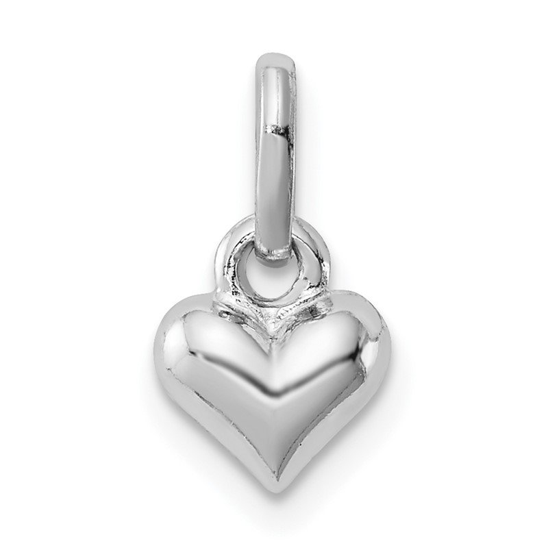Sterling Silver Polished Heart Pendant 