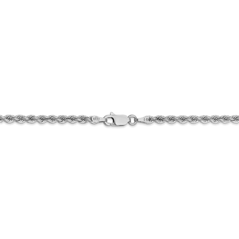SS Rhodium Plated 2.75mm Diamond-cut Rope Chain 