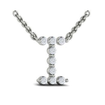 Diamond  Alphabet Pendant Necklace, I VP60003-I