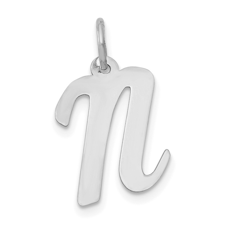Details about   14K White Gold Initial I Charm Pendant MSRP $89